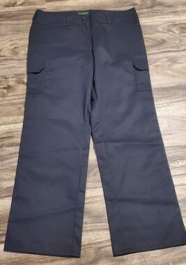 NWT Cintas 388-35 Women's Size 14 Susan Fit Black Cargo Work Pants 36x31
